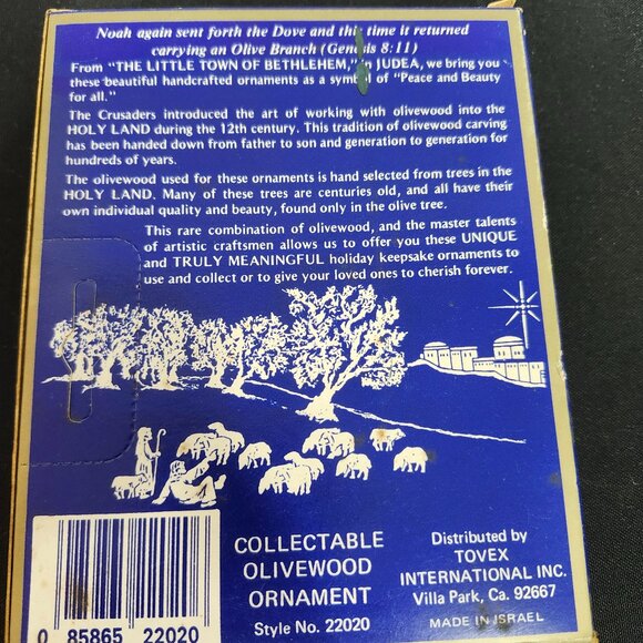 Vintage Holy Land Olive Wood Christmas Bells - Picture 5 of 5